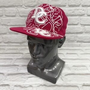 DC Embroidered Washington Hat Dark Pink White Baseball Cap Size Mens Medium